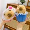 Fluffy Dessert Capybara Plush Toy Soft Dessert Capybara Doll Kawaii Plush Capybara Plush Toy  Kids