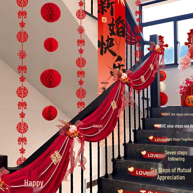 Wedding Stair Handrail Decoration Set