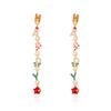 Colorful Rhinestone Christmas Tree Earrings: Unique, Luxurious, and Exaggerated Festive Style
