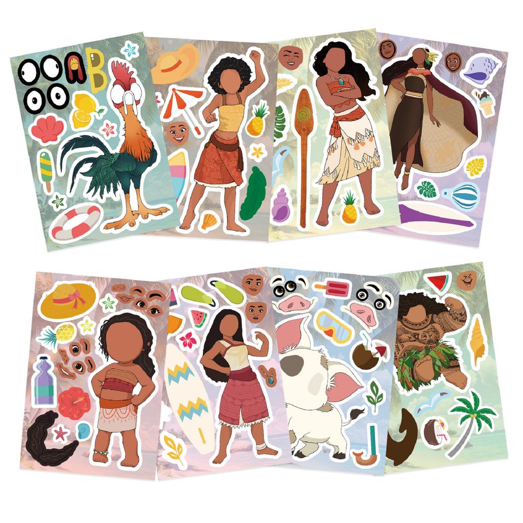 Face Changing Puzzle Stickers,Make Your Own Stickers For Children, Teenagers, Party Decorations, Rewards,8pcs