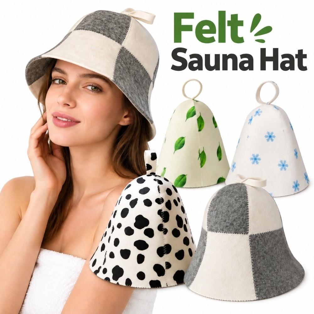 Felt Sauna Hat Snowflake Steam Room Cap Gifts Spa Hat Bathroom Accessories
