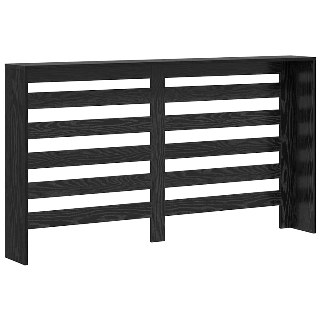 Radiator Cover Black Oak Effect 149 x 20 x 82 cm