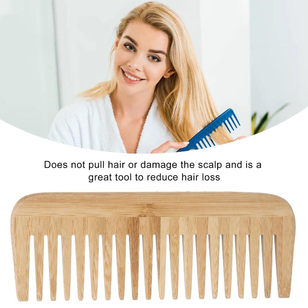 Safety Bamboo Comb Durable Wood Comb For Salon Hair Detangling Comb Home Use