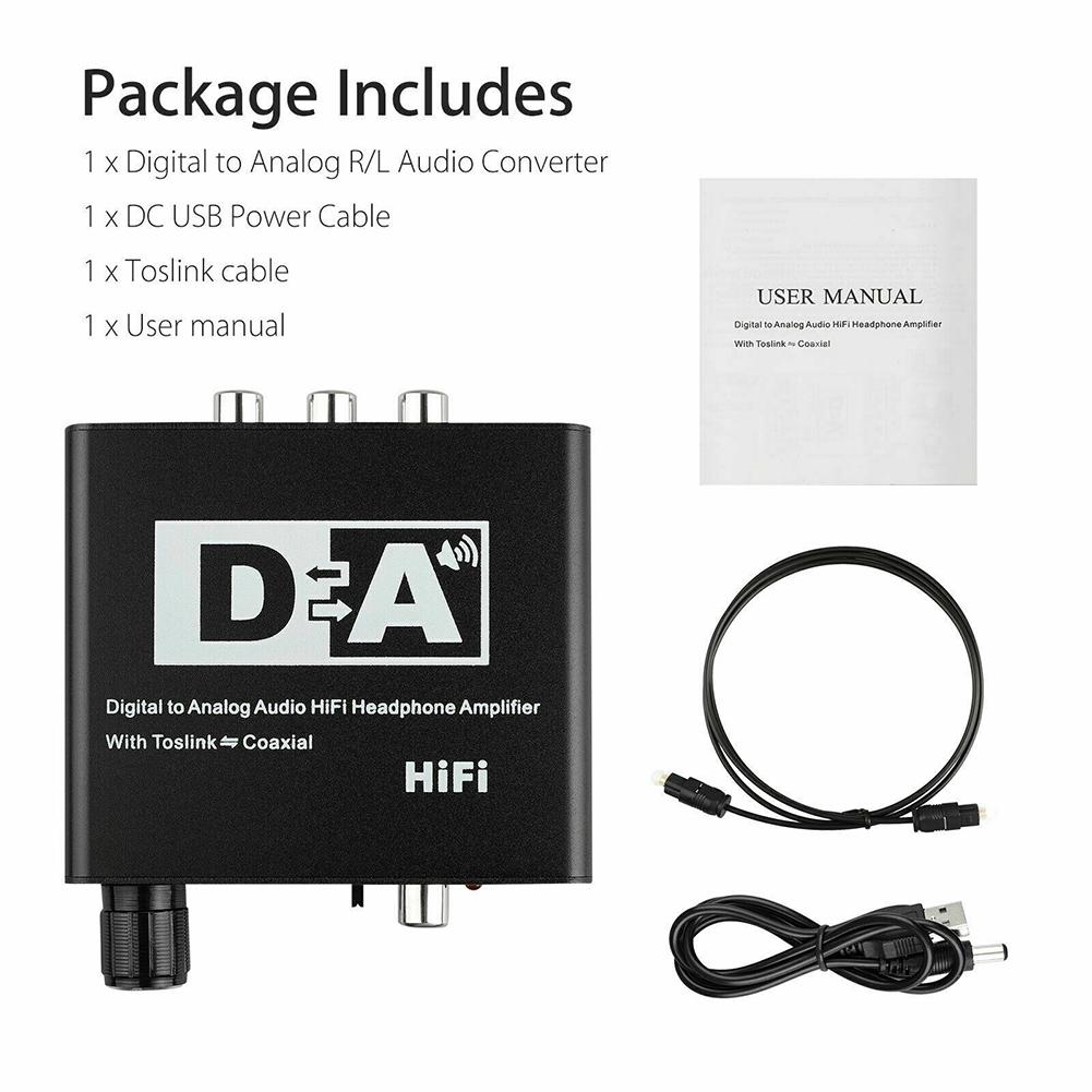 192 кГц коаксиальный аналоговый цифровой разъем 3,5 мм R/L RCA HiFi аудио адаптер конвертер