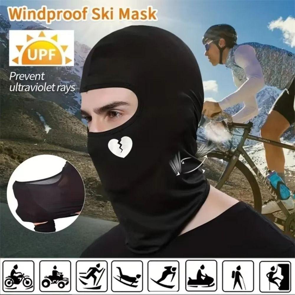Portable Heartbreak Printed Face Cover Polyester Cycling Ski Mask Summer