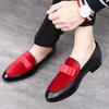 Fashion Hot9 Luxury Bowknot Dress Shoes Male Flats Loafers Black Patent Leather Red Suede Loafers Men Formal Wedding Shoes Men Formal