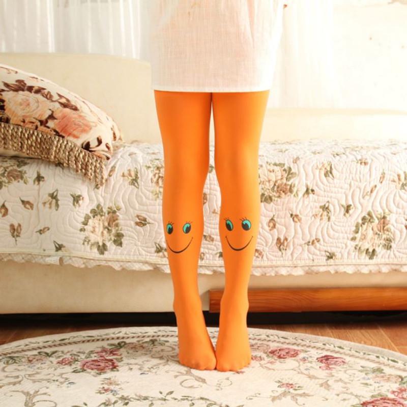 1 шт. осенние бархатные детские колготки со смайликами для девочек 3-8 лет