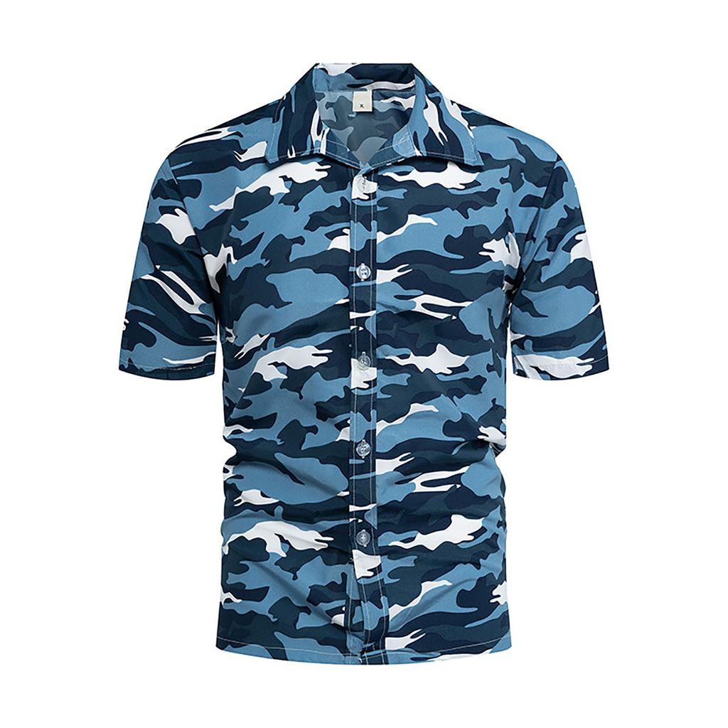 Mens Floral Hawaiian Shirts Short Sleeve Button Down Beach Shirts