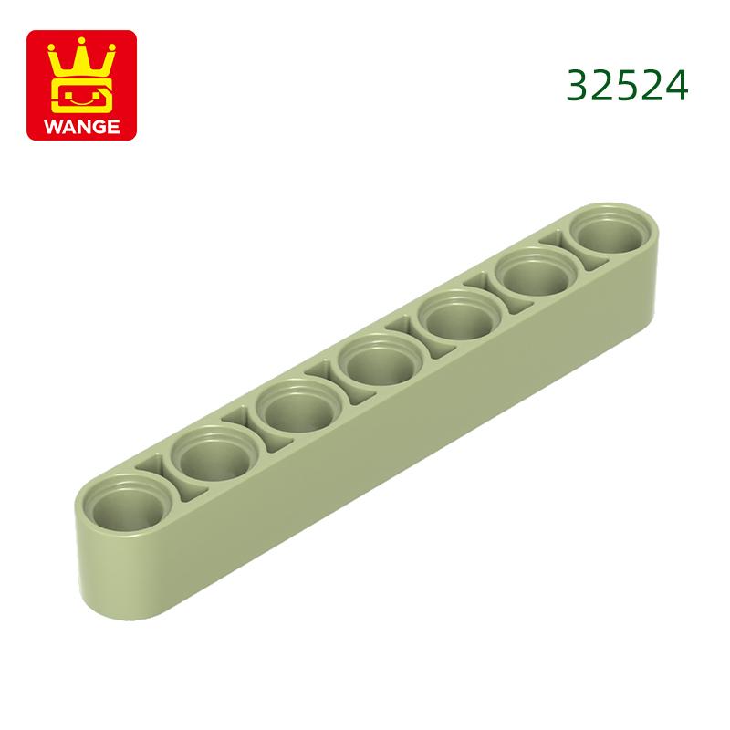 Нетоксичный Wang55 шт./лот Подъемный рычаг Толстый 1 x 7 Набор блоков Moc Цветные аксессуары Совместимый с 32524 Кирпич DIY Детская игрушка Детали для сборки