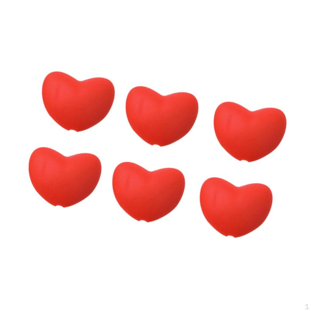 6 штук в упаковке силиконовые колпачки для спиц с отверстием 3 мм в форме сердца