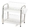 Pearl Metal Dish Drainer Basket Dish Drainer Rack Plastic Tray Stainless Steel Litera 2-Tier HC-307