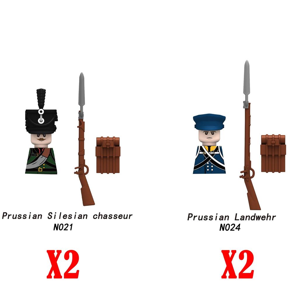 Napoleonic Wars Military Soldiers Building Blocks Medieval Army Figures Russian Ukraine Knights Infantry Weapon Bricks Kids Toys