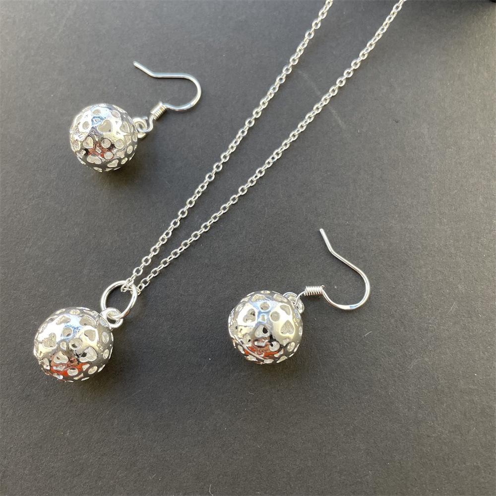 Медный теннисный кулон ожерелье серьги комплект аксессуары