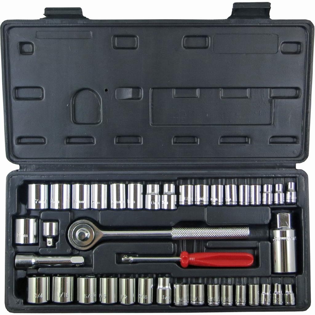 KENOH Socket Wrench Drive 40-Piece Set, 9.5mm/6.35mm