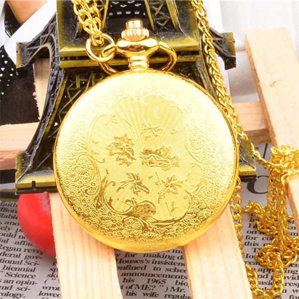 Винтажные бронзовые кварцевые карманные часы для мужчин и женщин, изысканные полые цифровые карманные часы