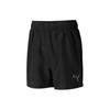 Plain Weave Elastic Waist Straight Loose Casual Shorts Men Bottoms Black 521972-01