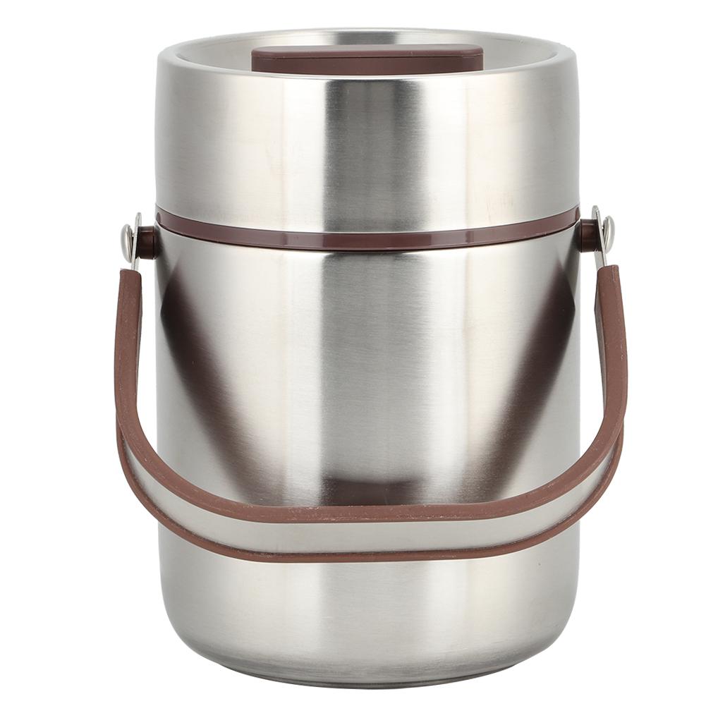 Пищевой нержавеющая сталь изолированный ланч-бокс большой емкости пищевой контейнер для школьного офиса 1.6 л