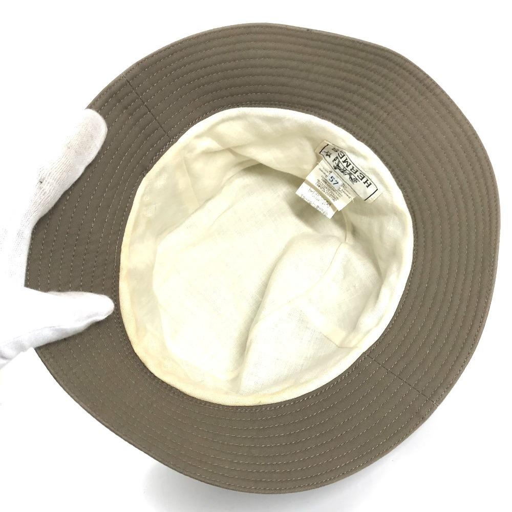 HERMES Zip up hat hat bucket hat bob hat hat cotton khaki