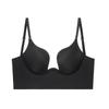 New Women Glossy Seamless Underwear Sexy Deep U Push Up Bra Set Summer Backless Invisible Lingerie Adjustable Strap Brassiere