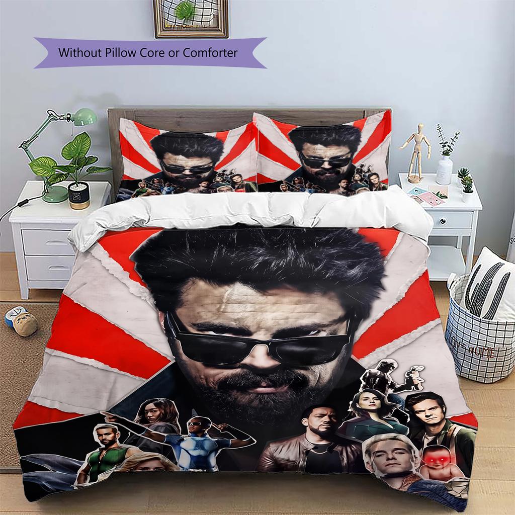 Постельное белье с рисунком «Мальчики» Домашний декор Подарок на день рождения (1 пододеяльник + 2 наволочки, без наполнителя)