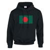 Sweat à capuche - PIXELFORMA - Drapeau du Bangladesh - Noir - Длинные манши - Col capuche