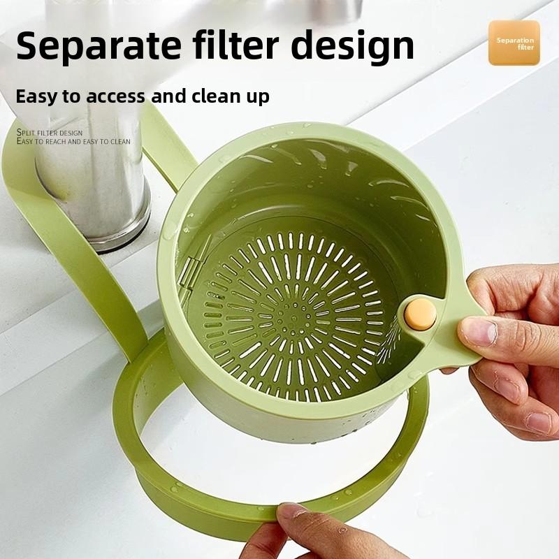Подвесная корзина для слива в раковину: Сепаратор пищевых отходов и фильтр для мытья фруктов для кухонного использования