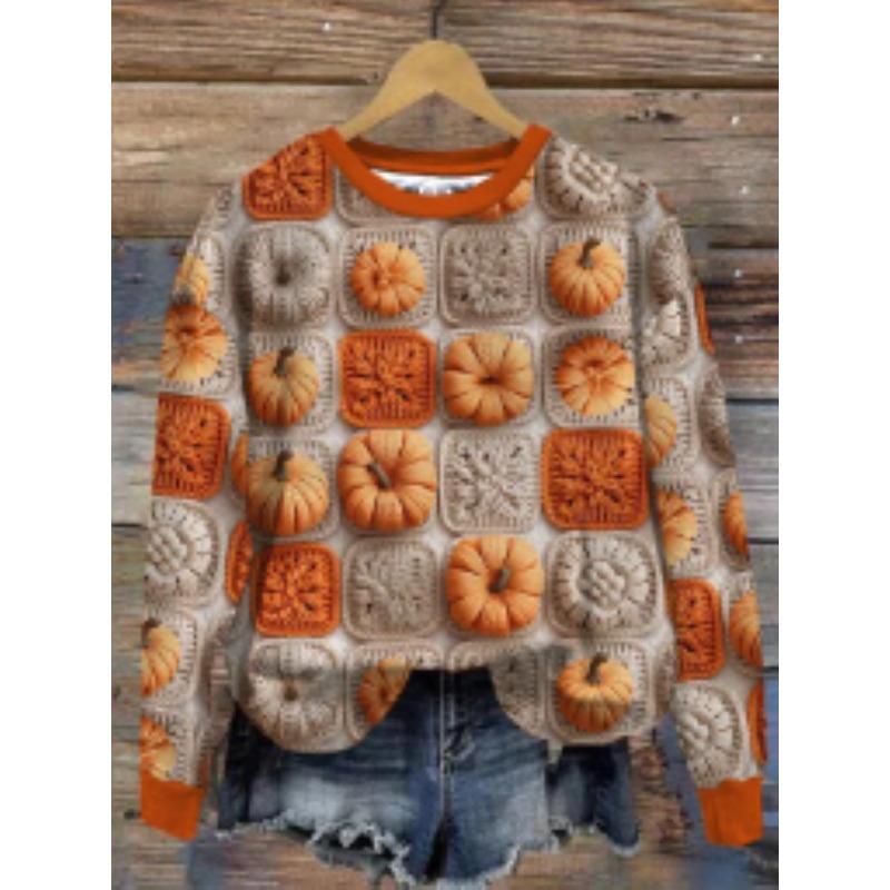 Autumn and Winter New Women's Clothing Chic Long Sleeved 3D Women's Printed Pattern Casual Fashion Women's Hoodie Loose Fit