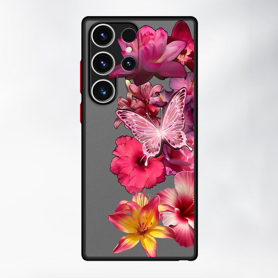 Чехол Задняя крышка для телефона Funda для Samsung Galaxy S21 S20 FE S24 Plus S26 S25 Ultra S22 S23 FE Note 20 Ultra 10+ Мультяшный Цветочный Арт
