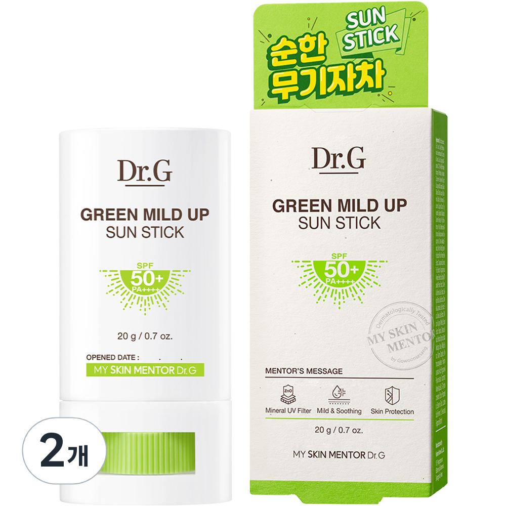 Dr.G Солнцезащитный стик Green Mild Up SPF50+ PA++++, 20 г, 2 шт.