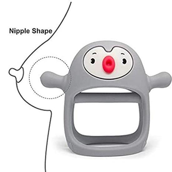 Baby Teether Food Grade Soft Safe Resilient Appease Mood Anti-eating Hand Silicone Kids Teething Newborn Dental Care Chew Toy Baby Product