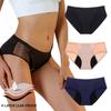 1Piece Four-Layer Leak-Proof Women's Panty Sexy Hollow Mesh Panties Pure Cotton Crotch Super Absorbent Physiological Panties Underwear Briefs