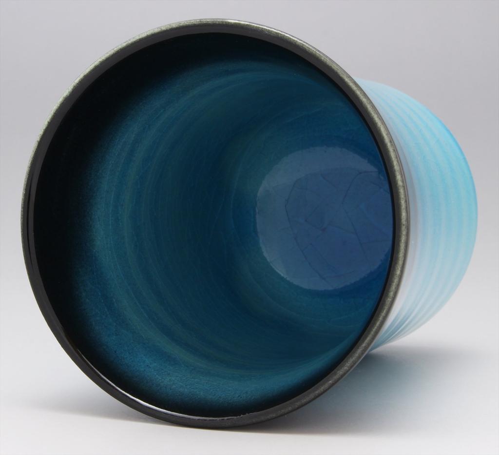 Mino Higashiyama Stylish Japanese Made in Product ware, Kiln, "Turquoise" Teacup, Capacity Approx. 190ml, Diameter Approx. 7cm, Height Approx.