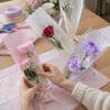 10 шт./комплект Водонепроницаемые пакеты для упаковки цветов Романтичный красочный рукав для упаковки роз Прозрачный цветочный упаковочный пакет с пожеланиями