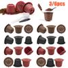 3/6pcs Refillable Coffee Capsule Plastic Reusable Filter Cup for Herbruikbare Hervulbare Nespresso Machine Capsule Coffee Filter