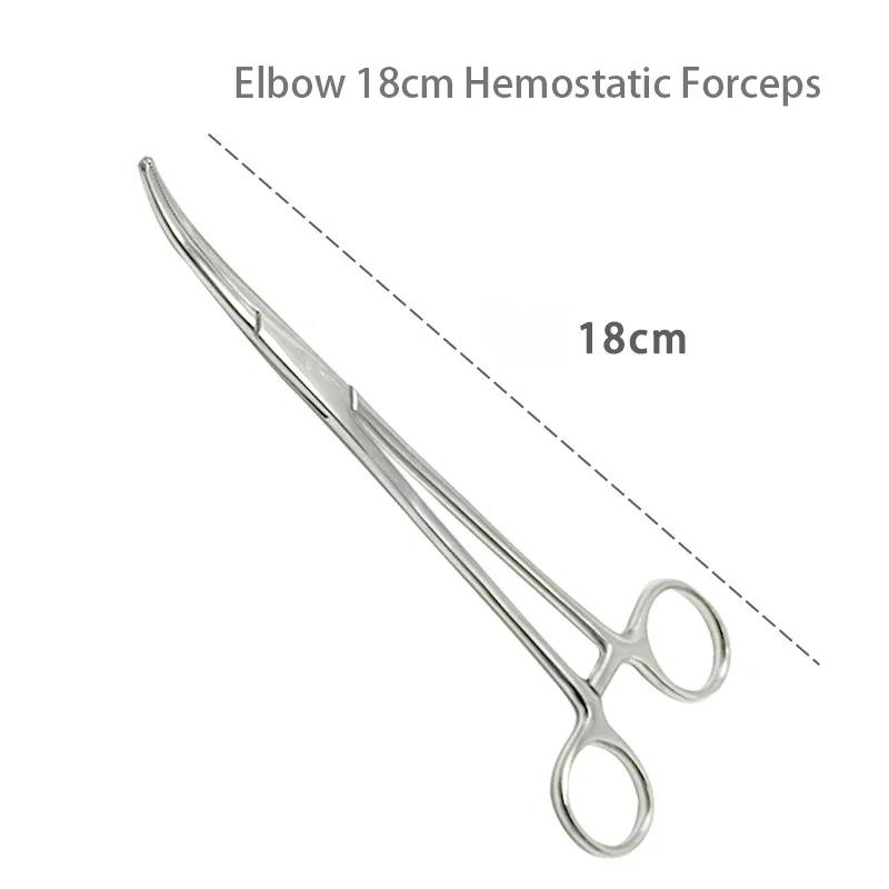 1pc Stainless Steel Hemostatic Forceps Surgical Forceps Tool Hemostat Locking Clamps Forceps Fishing Pliers Curved/Straight Tip 3