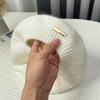 Берет из кроличьей шерсти для женщин, осень-зима, корейские серые шляпы для художников, ретро-кепки с железным логотипом и пряжей Bud