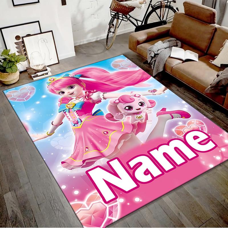 Custom Catch Teenieping Magic Sweetheart Коврик с персонализированным именем, Моющийся полиэстеровый коврик для прихожей, Подарок на Рождество, Пасху, День благодарения