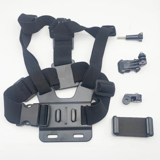 Phone Mount Holder Chest Strap Action Camera Bracket Adjustable Easy To Install 360-Degree Rotation Phone Clip Chest Strap Kit