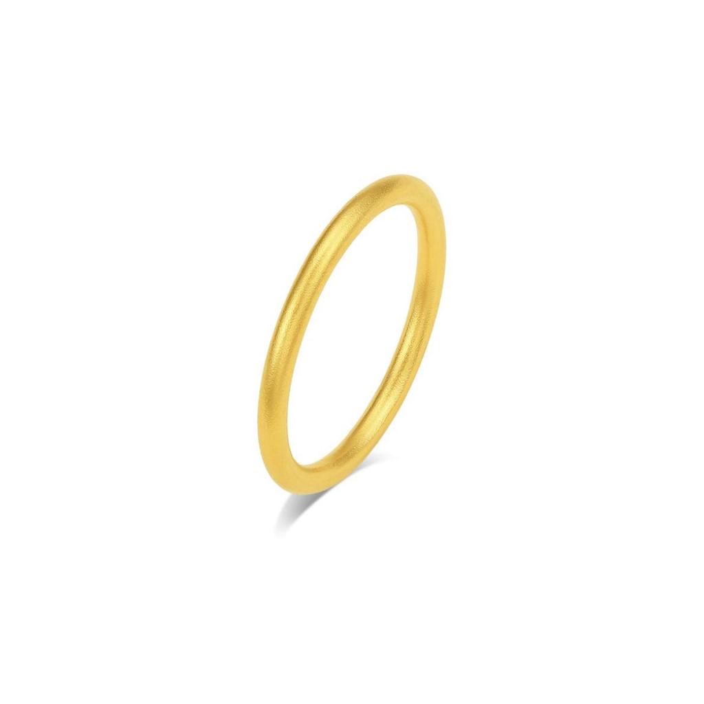 Кольцо-полоска с матовым покрытием, позолоченное - Женское универсальное кольцо на мизинец, не тускнеющее