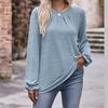 Solid Color Casual Loose T-shirts For Women 2024 Autumn Vintage Women's Oversized T-Shirt Long Sleeve Female Tee Streetwear Tops