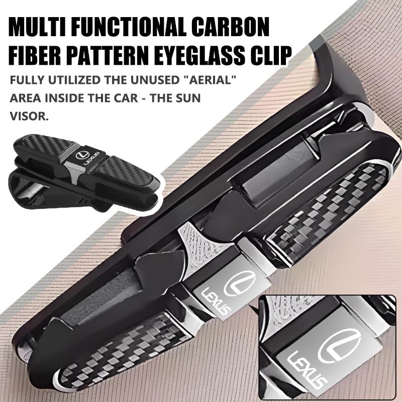 GEFF2 For Lexus Carbon Fiber Car Interior Sun Visor Sunglasses Clip Eyeglasses Holder IS350 ES350 IS250 IS460 IS220h IS300 LX570
