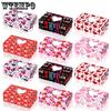 WTEMPO Printed Foldable DIY Paper Gift Boxes Heart-shaped Transparent Window Valentine's Day Wedding Party Decor Treat Boxes Universal Storage Boxes