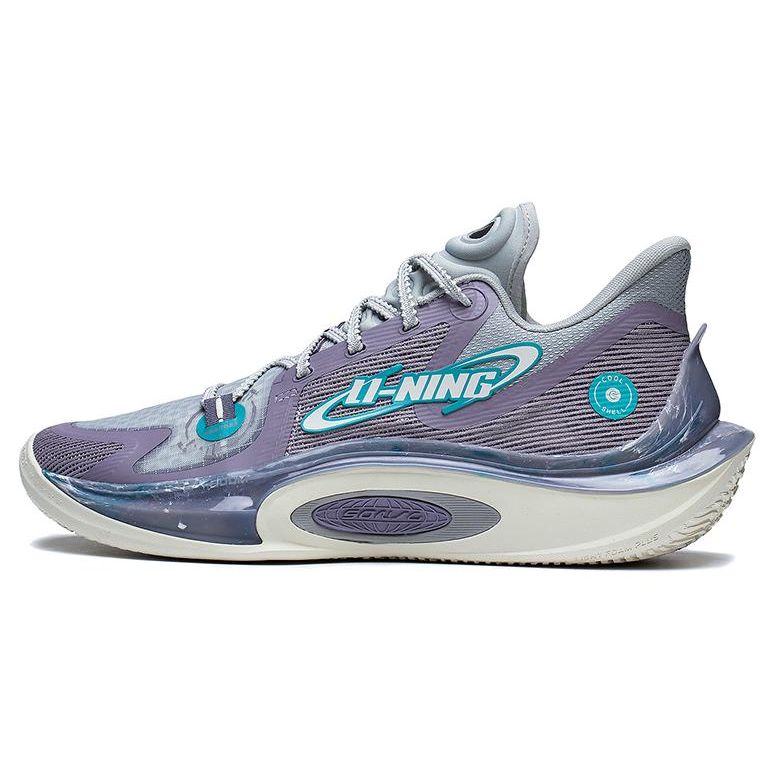 Li Ning Sonic 11 Astro-S1 Fabric Synthetic Leather Shock Absorption Non-Slip Wear-Resistant Low-Top Basketball Shoes Men Sneaker Brick-Gray ABAT021-3