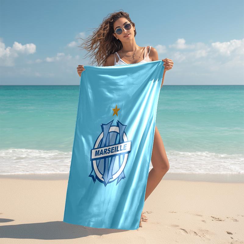 1pc Marseille Beach Towel, Comfortable and Thick, and Swimming/Bath/Picnic/Camping Towel, Suitable for Seaside Beaches