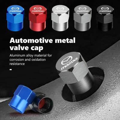 Для Mazda 4 шт./комплект Колпачки на ниппель колеса автомобиля Металлическая крышка штока 6 3 5 2 CX5 CX7 323 CX9 MX3 Demio Axela Atenza