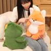 Пухлый Динозавр Лиса Собака Кошка Выдра Плюшевая Игрушка Мягкая Набивная Мультяшная Кукла Животное Компаньон для Сна Ребенка Подушка Детские Милые Подарки