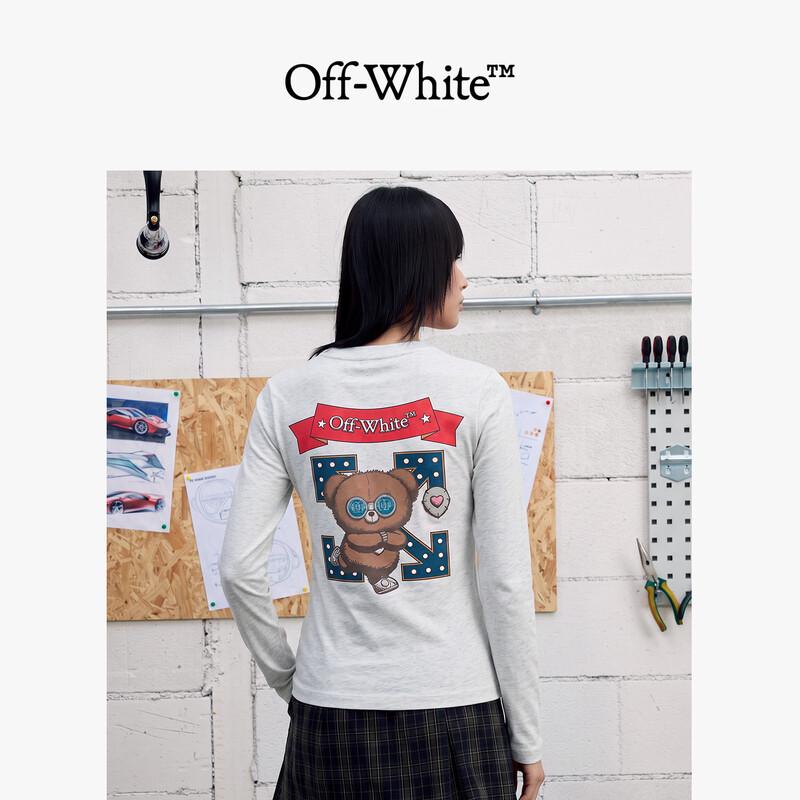 OFF-WHITE x JISOO Collaboration Women's Cotton Long Sleeve T-Shirt