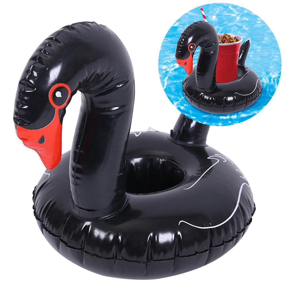 Inflatable Cup Holder PVC Swan Beverage Glass Holder Portable Water Inflatable Coasters for Holiday Birthday Party