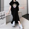 New Arrivals Open Run Women Casual Polyester Stretch Floral Print Short Sleeve D