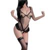 Sexy lingerie sexy onesie butterfly mesh passion perspective free pearl crotch robe